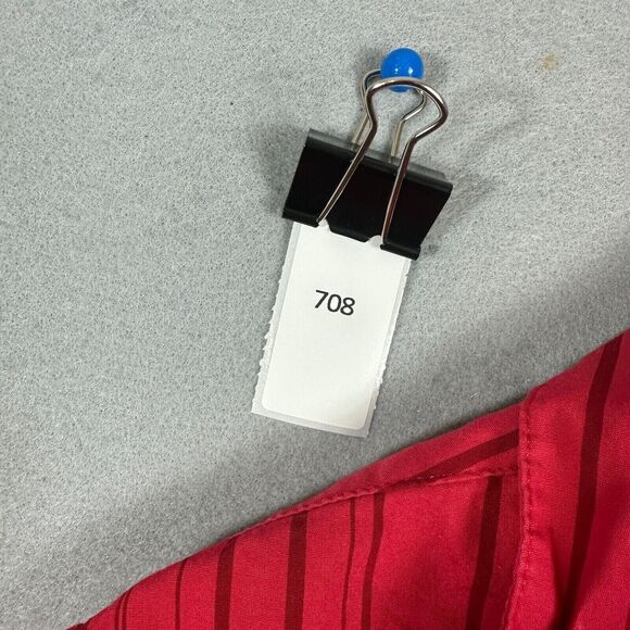 CJ Banks Womens Button Up Top Stripes Red Plus Size 1X - Picture 11 of 11